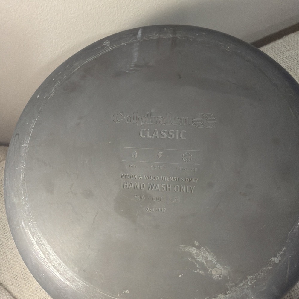 Calphalon Classic 806 Stock Pot 6qt Nonstick W/Glass Lid